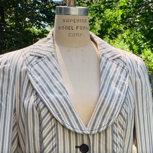 Bianca Nygard Cream/Grey StripedJacket - Picture 5 of 16